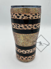 Load image into Gallery viewer, RTS 20 oz Black and Gold Leopard Tumbler