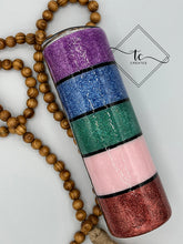 Load image into Gallery viewer, RTS 30 oz Split Leopard and Stripes Skinny Straight Tumbler