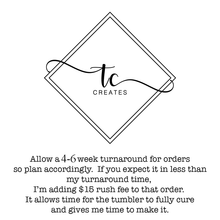 Load image into Gallery viewer, Rhinestone Tumbler (Skinny and Plump Style ONLY)