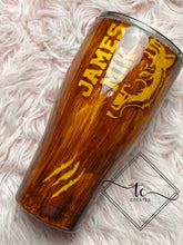 Load image into Gallery viewer, Glitter/Spray Paint/Woodgrain Peek-A-Boo Tumbler