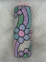 Pastel Bloom Rhinestone Tumbler