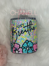 Just Breathe Rhinestone Tumbler
