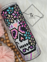 Sugar Skull Rhinestone Tumbler