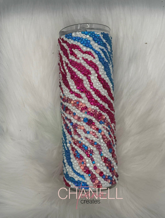 Red White and Blue Zebra