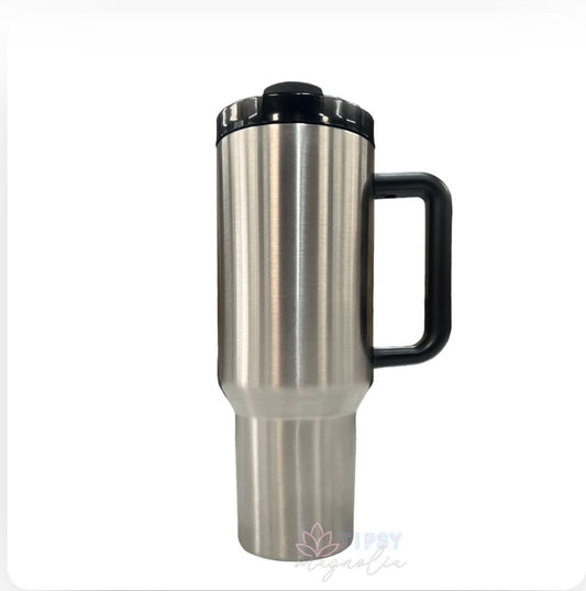 40 oz Custom Rhinestone Tumbler (with Handle)