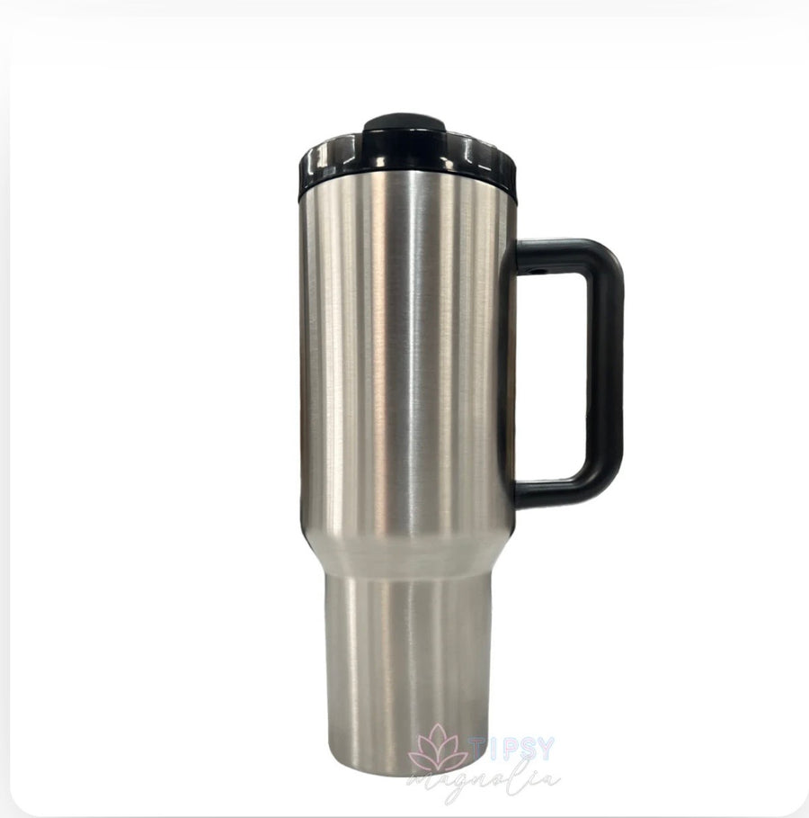 40 oz Custom Rhinestone Tumbler (with Handle)