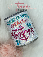 Load image into Gallery viewer, Have a Very Beachy Christmas Rhinestone Tumbler
