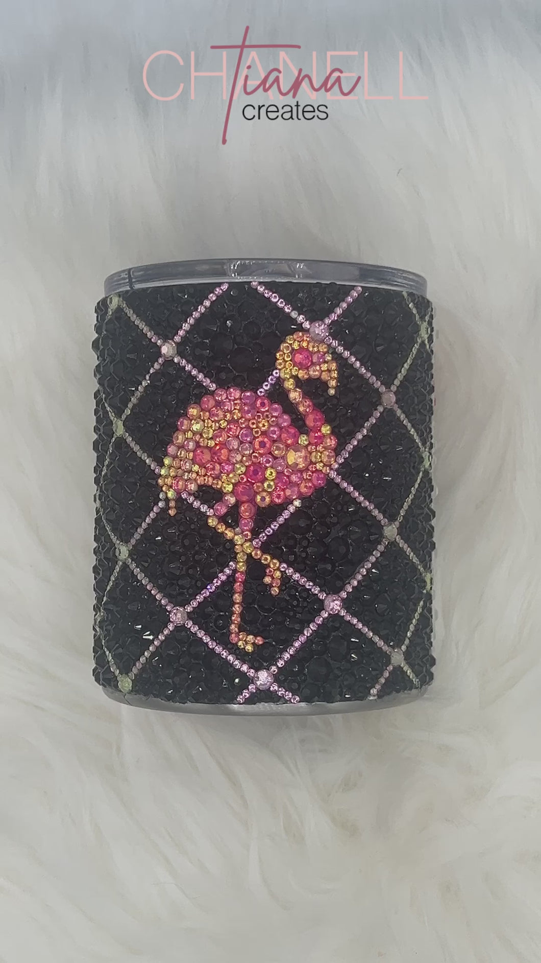 Flamingo Rhinestone Tumbler (12 oz)