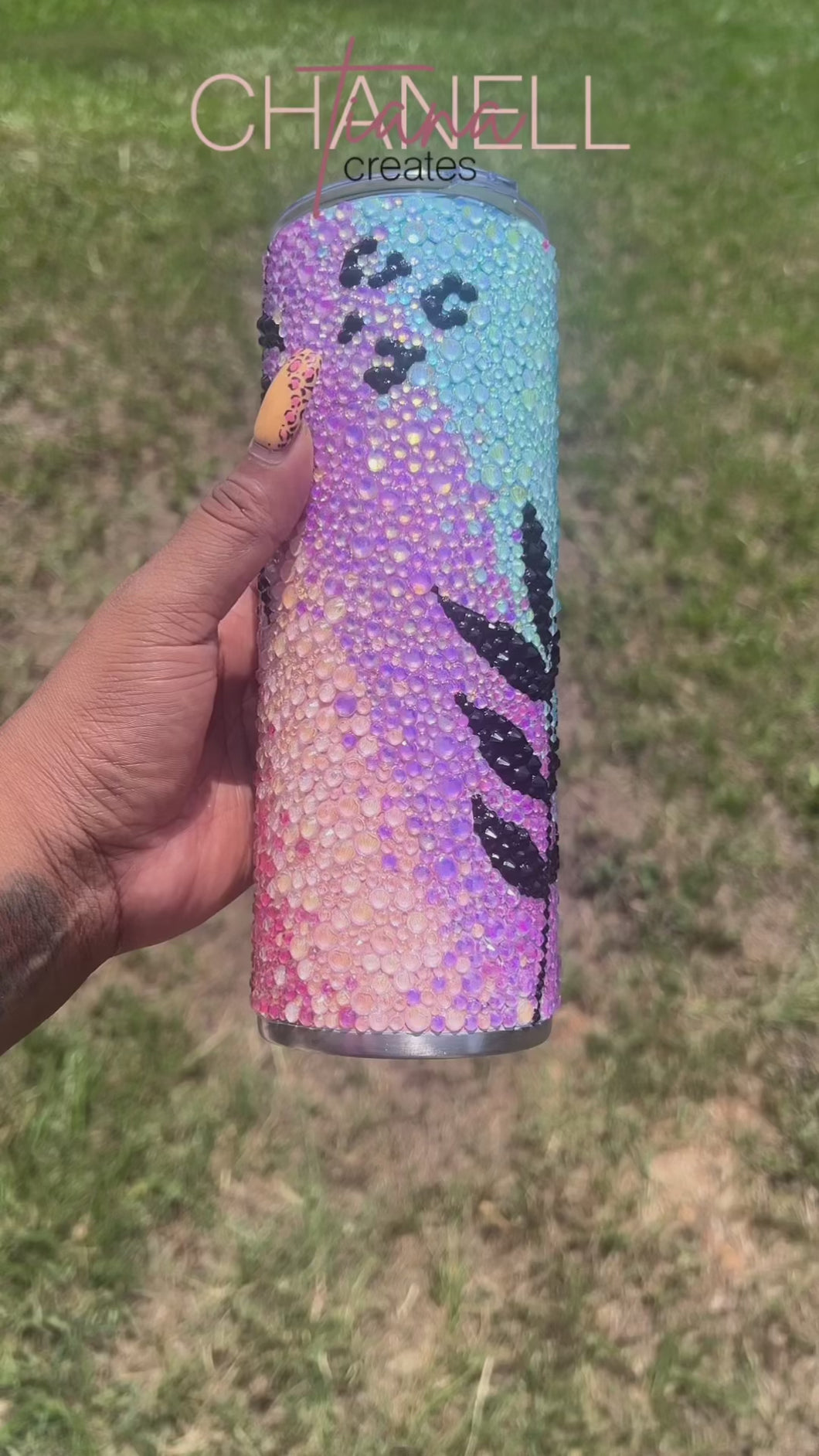 Summer Ombré Rhinestone Tumbler