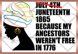 Juneteenth Woman Head Wrap Digital File