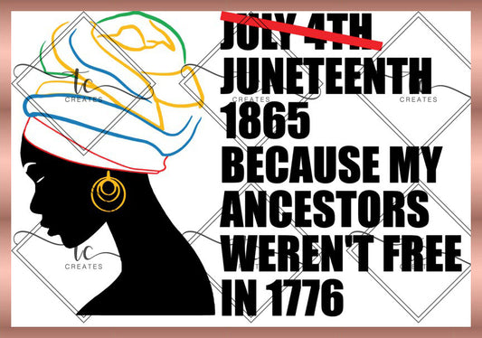 Juneteenth Woman Head Wrap Digital File