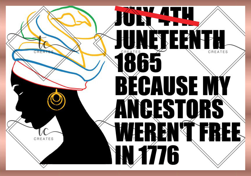 Juneteenth Woman Head Wrap Digital File