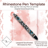 Leopard Southwest Rhinestone Pen Template