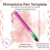 Watermelon Rhinestone Pen Template