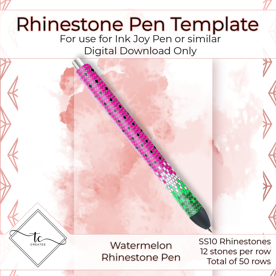 Watermelon Rhinestone Pen Template