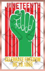 Juneteenth Celebrate Freedom - Woman Fist Digital File